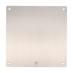 PLACA CIEGA CUADRADA 180x180x2,5 MM. MOD.10 A.INOX MATE 18/8 COD.12291 AMIG