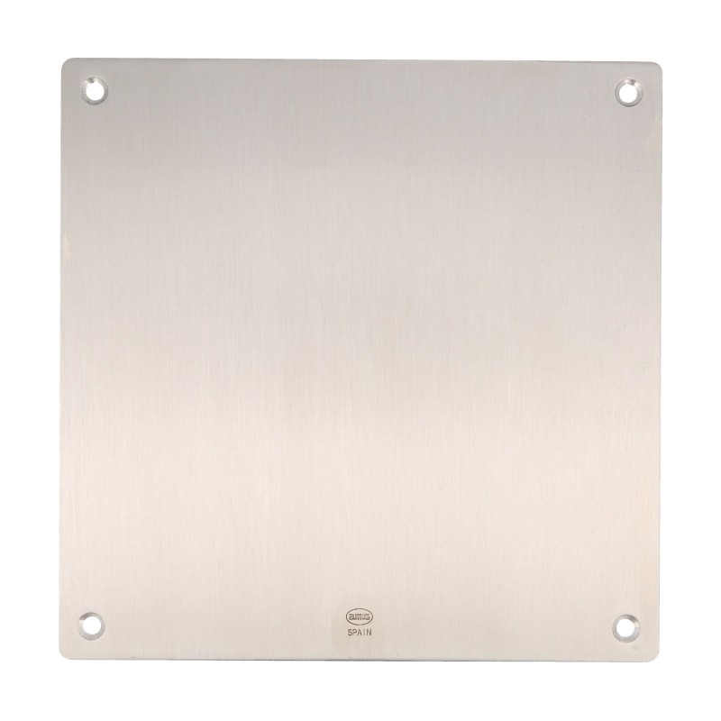 PLACA CIEGA CUADRADA 180x180x2,5 MM. MOD.10 A.INOX MATE 18/8 COD.12291 AMIG