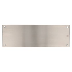 PLACA  CIEGA RECTANGULAR MOD. 12 300 x 100 x 1,8 MM DE ACERO INOX MATE 18/8