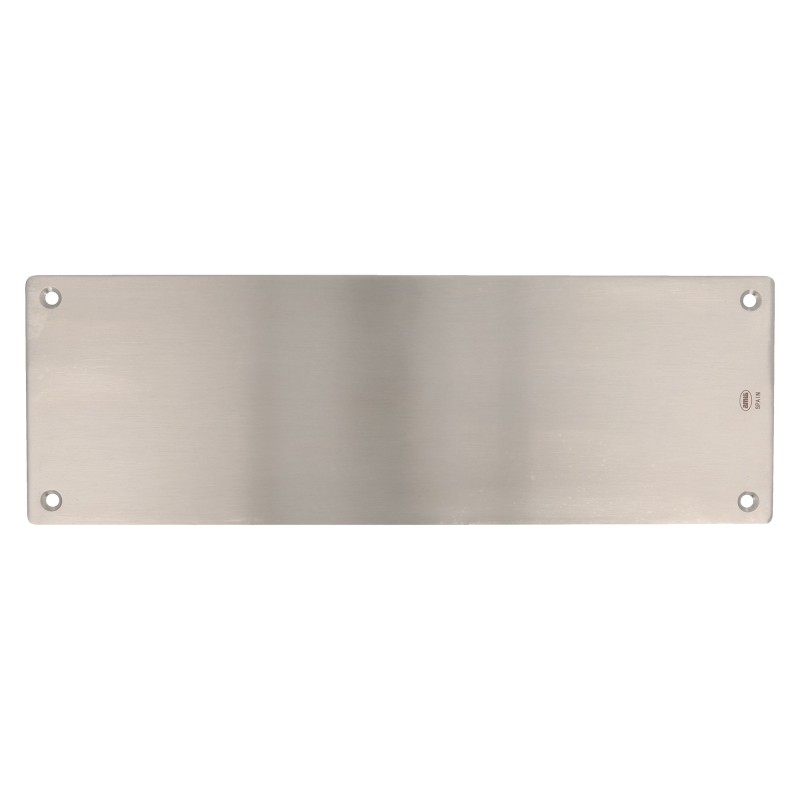 PLACA  CIEGA RECTANGULAR MOD. 12 300 x 100 x 1,8 MM DE ACERO INOX MATE 18/8