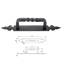 TIRADOR PENDULO PLACA 25X125MM 78019 IMEX