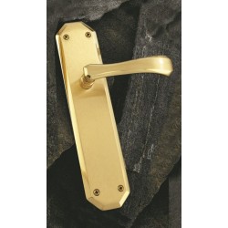 JUEGO MANILLAS 1235/2 CON PLACA 287x50MM BRILLO SATINADO