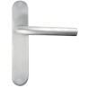 JUEGO MANILLA INOX MOD. L-1 CON PLACA SIN TIRAFONDOS VISTOS MPLS-1